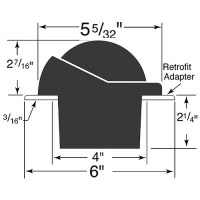 Helmsman Compass-Flush Mt., Flat Dial, Black - Hf742 - 128-Hf742F1